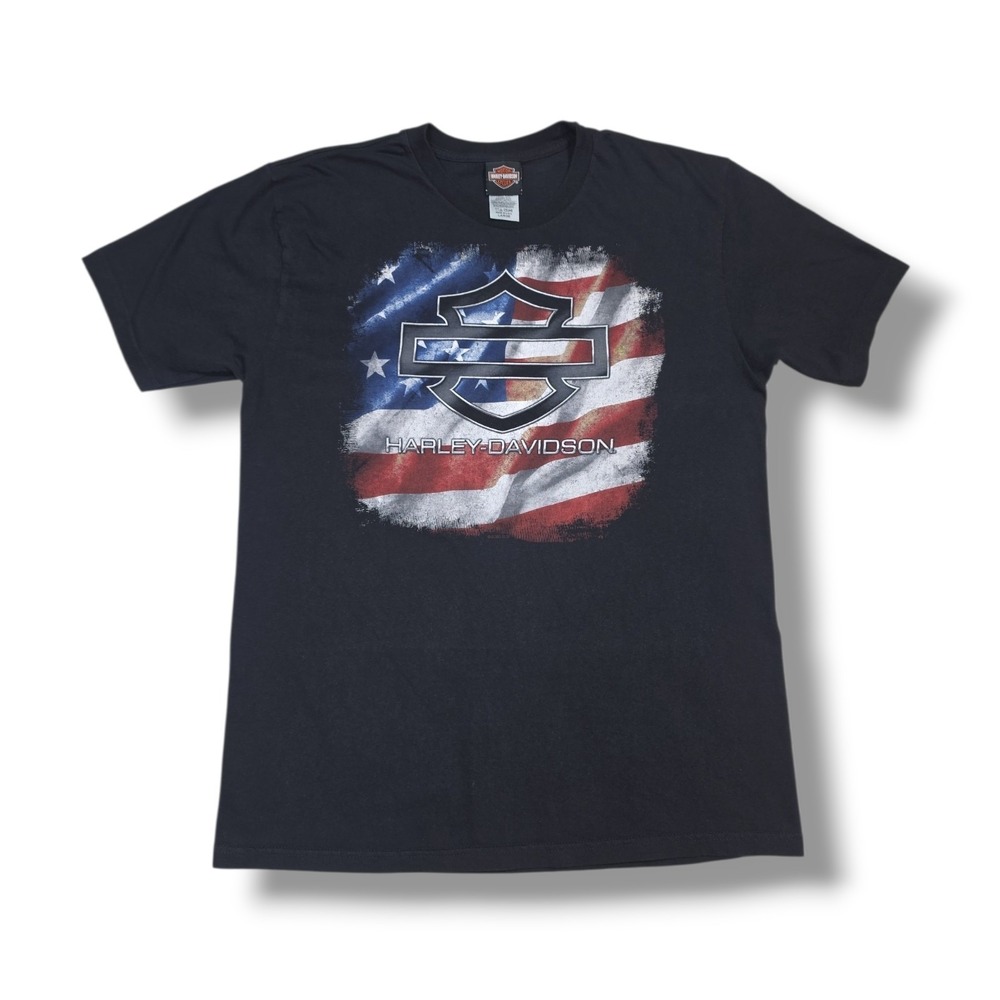 Harley Davidson Finks Zanesville, Ohio Black T-Shirt Men's L USA Made